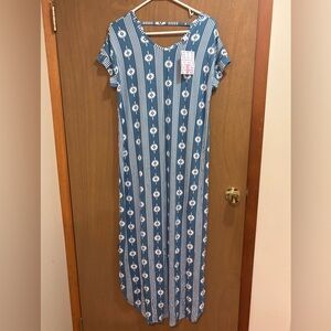 NWT LuLaRoe Macy Maxi Dress Aztec Pattern Small